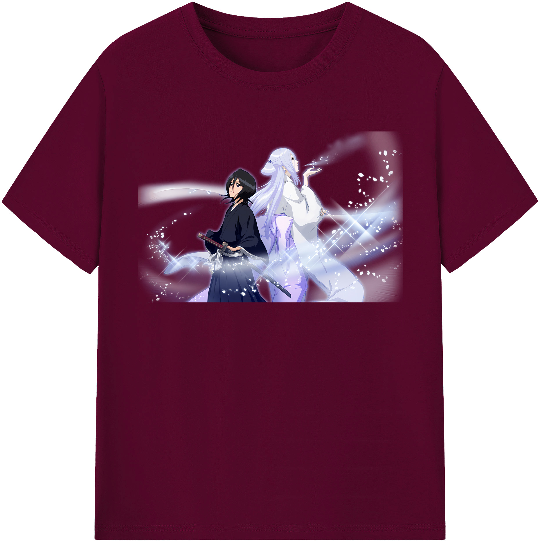（画像用） ブリーチ 朽木ルキア BLEACH Kuchiki Rukia レディースカジュアルプリントTシャツ（綿100％）
